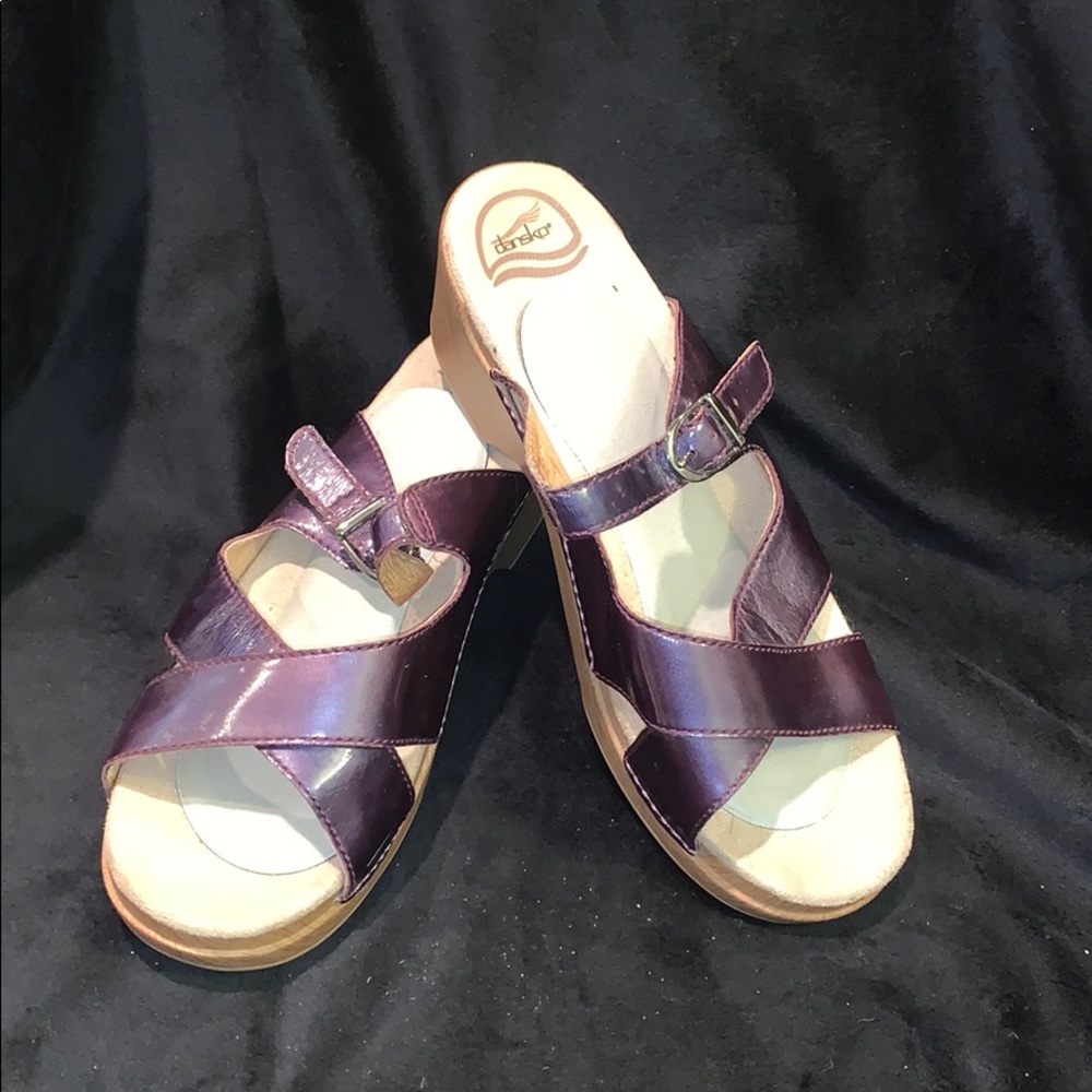 Dansko Purple Wedges